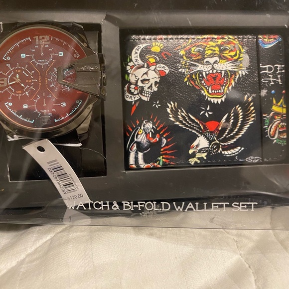 Ed Hardy Red and Black Watch Bold Design